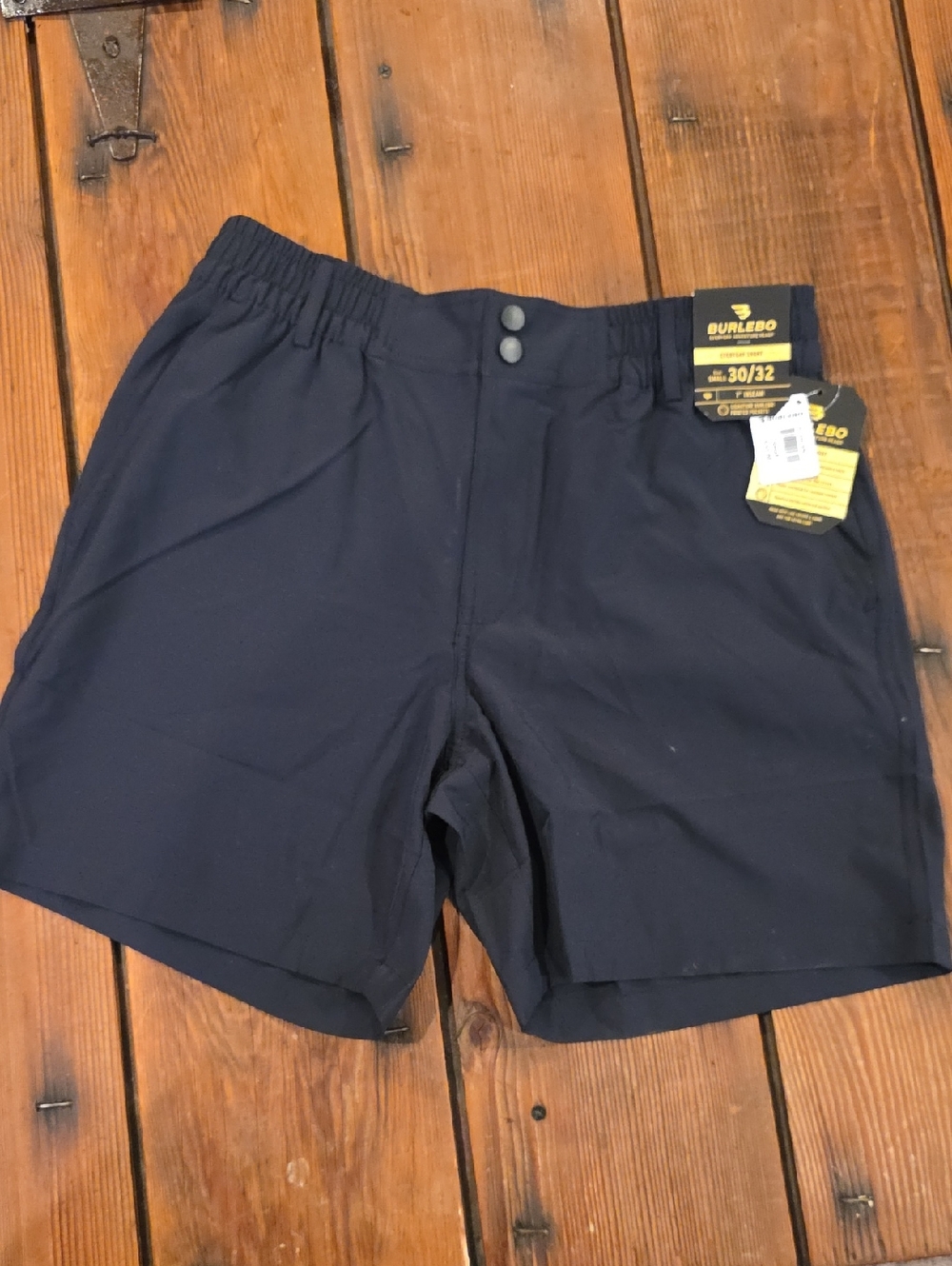 BURLEBO Men's Navy Athletic Shorts